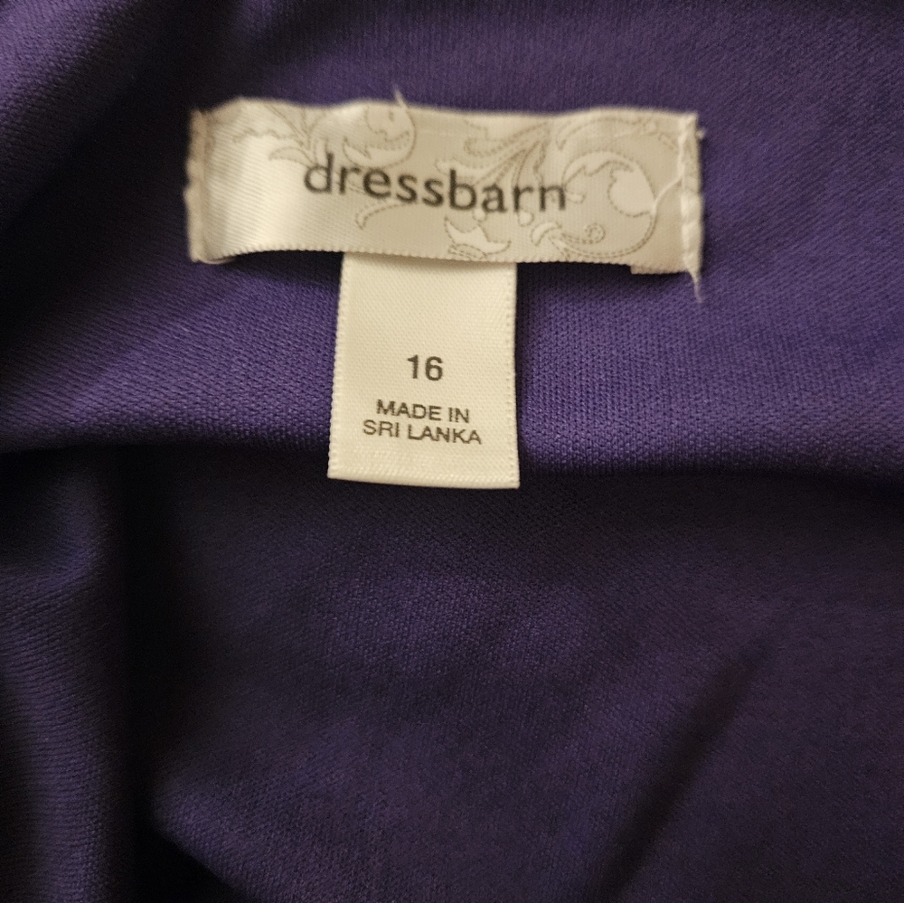 Dressbarn Long Purple Dress Size 16 - Picture 5 of 5